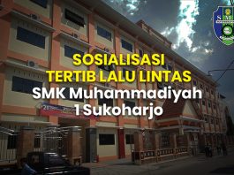 SOSIALISASI TERTIB LALU LINTAS SMK Muhammadiyah 1 Sukoharjo